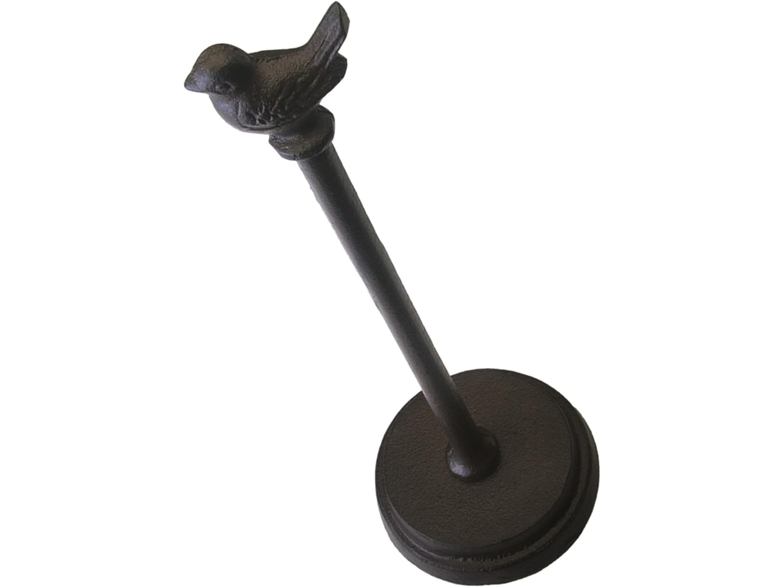 Suporte Para Papel Toalha De Cozinha Toyvian Em Ferro Fundido Com Base Antiderrapante, Design De Pássaro Preto, Suporte
