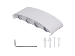 Rebe-lâmpada De Parede Led Decorativa Com Caixa Branca Iluminação Branca Interior Para Hotel Jardim Dormitório 90‑265v 8w