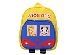 Primerox mochila Infantil Jardim de Infância Cartoon Animais Fofos Oxford Leve Amarela