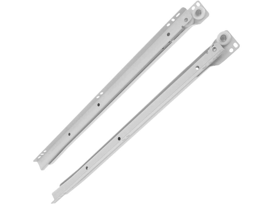 Trilhos Deslizantes Reforçados Para Gavetas E Prateleiras De Armários Em Aço Laminado A Frio Com Mecanismo Travamento