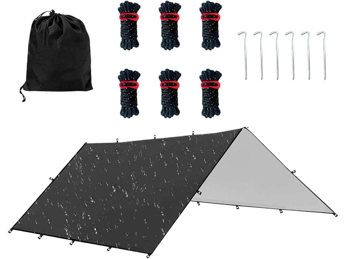 Lona Impermeável Para Camping, Abrigo Leve E Portátil Para Proteção.