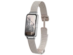 Bracelete para Huawei Band 10 / 9 / 8 Aço Inoxidável com Fecho Magnético Wheat Ear Starlight XIAOMOYU