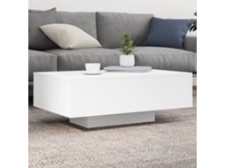 Vidaxl Mesa De Centro Com Luzes Led 85x55x31 Cm Branco