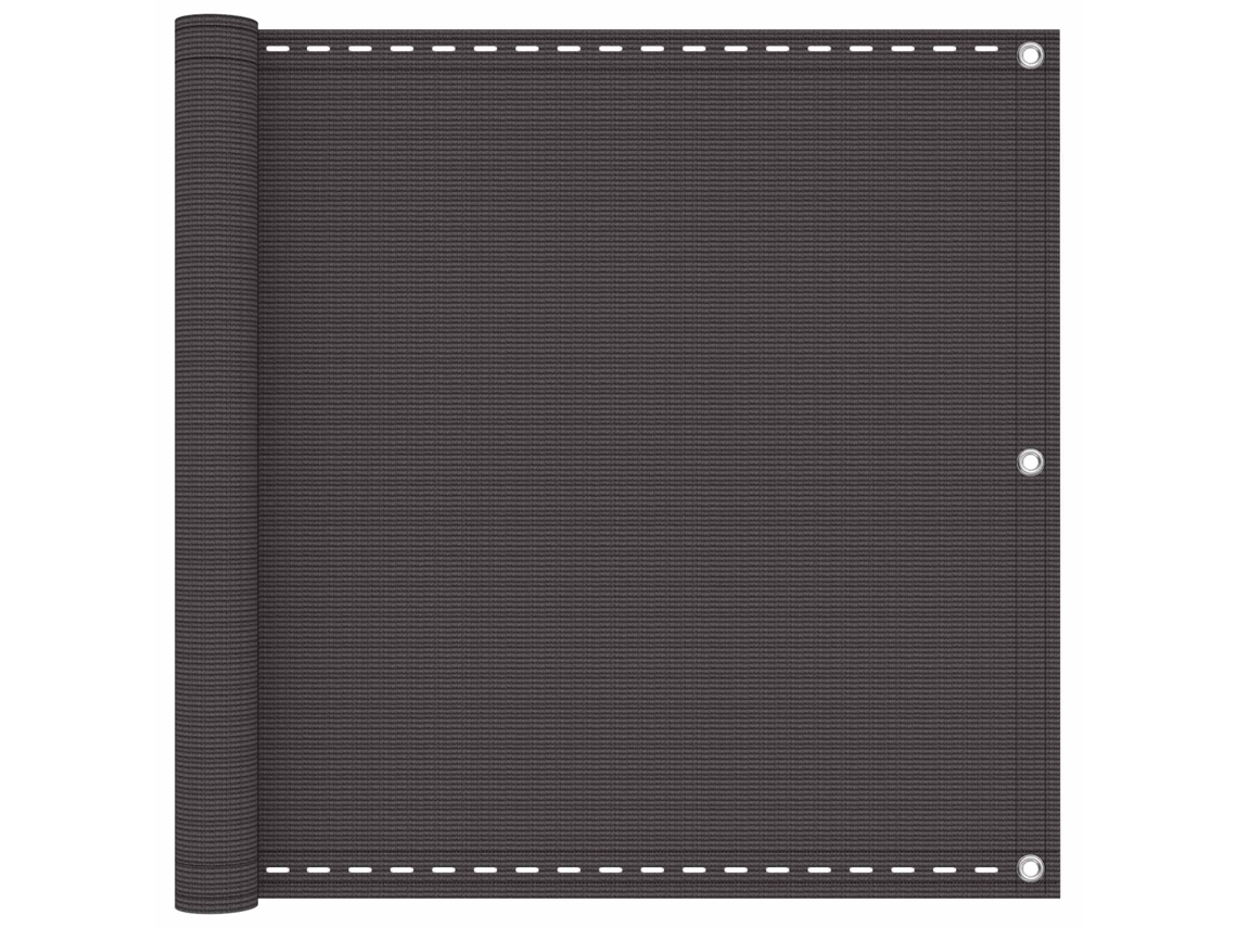 Conjunto 1 Tela De Varanda Vidaxl Antracite Polietileno De Alta Densidade (120 X 800 Cm)
