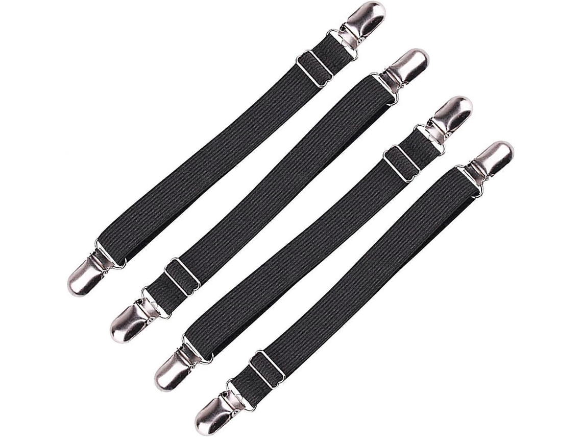 Cinta Extensible Ajustable para Sábanas Con Clips Metálicos Duraderos para Colchones, Fundas de Asientos Y Manteles
