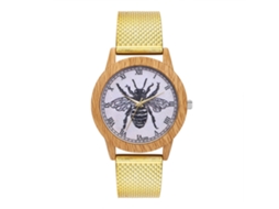 Reloj De Pulsera Unisex De Moda Y Ocio De Cuarzo Dorado Duradero