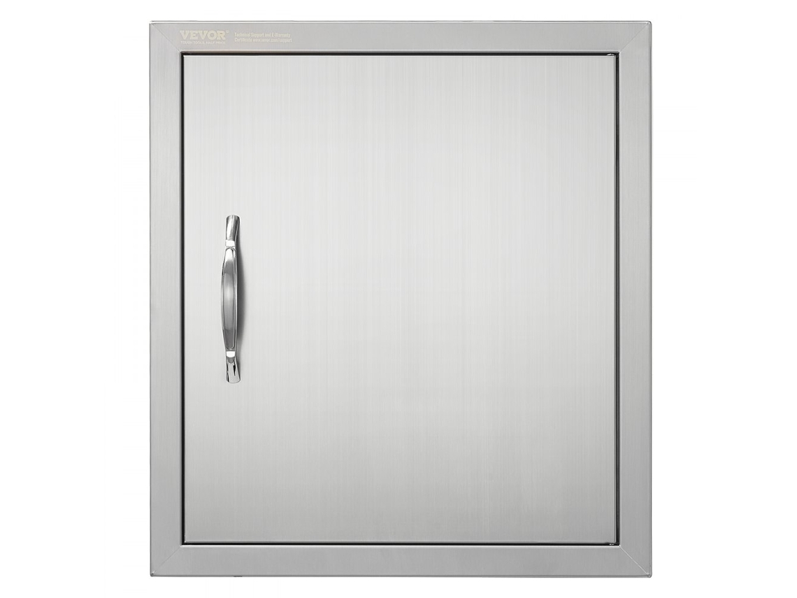 Porta Em Inox Para Churrasqueira 46x50cm Com Abertura Reversível Tekmaquinas