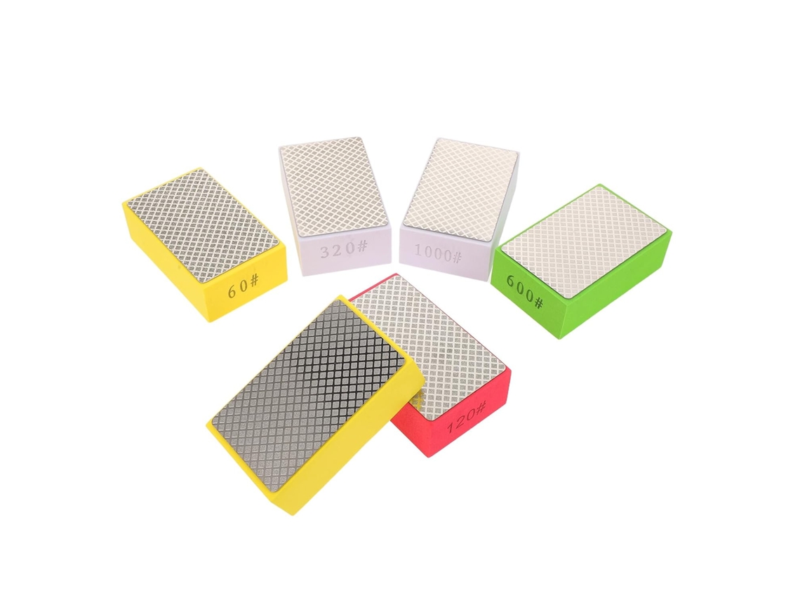 Conjunto de 6 Blocos de Lixa Topbathy para azulejos, cerâmica, discos manuais (S)