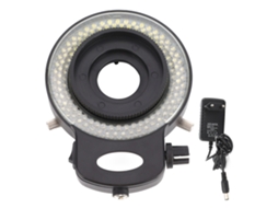 Luz LED de anel para microscópio industrial ajustável 144 LEDs com shell preto S/MARCA