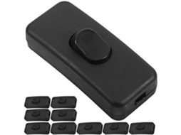 Interruptor De Linha Unomor Fácil Instalação, Preto, Para Luminárias De Mesa E Parede, Resistente Ao Calor, Pacote Com