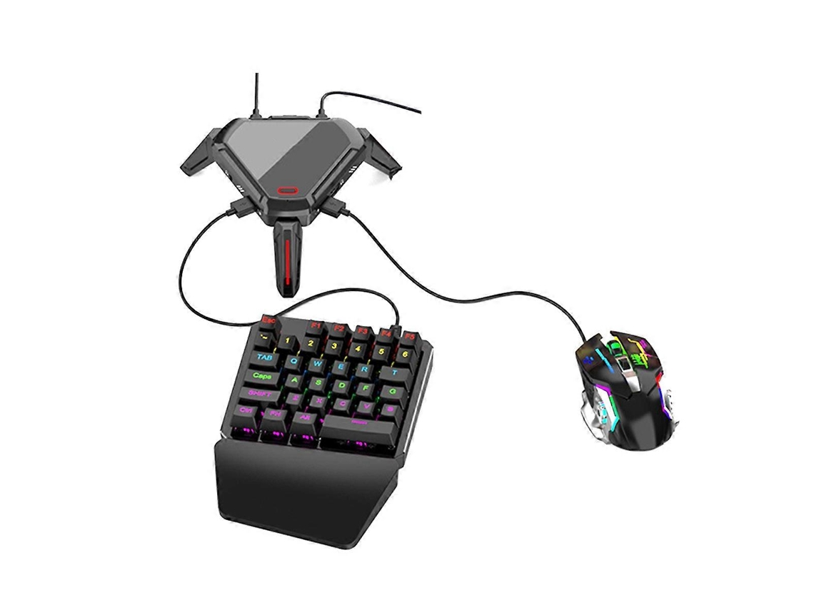 Adaptador De Teclado E Mouse Para Jogos Móveis, Conversor De Teclado E Mouse Com Teclado Mecânico E Mouse Para Android Everley891