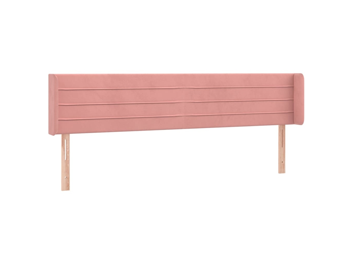 Cabeceira de Cama C/ Abas Veludo 203x16x78/88 Cm Rosa MAISON EXCLUSIVE