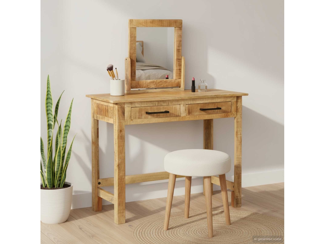 Vidaxl Mesa De Vestir Com Gaveta Castanho 100 X 40 X 120 Cm