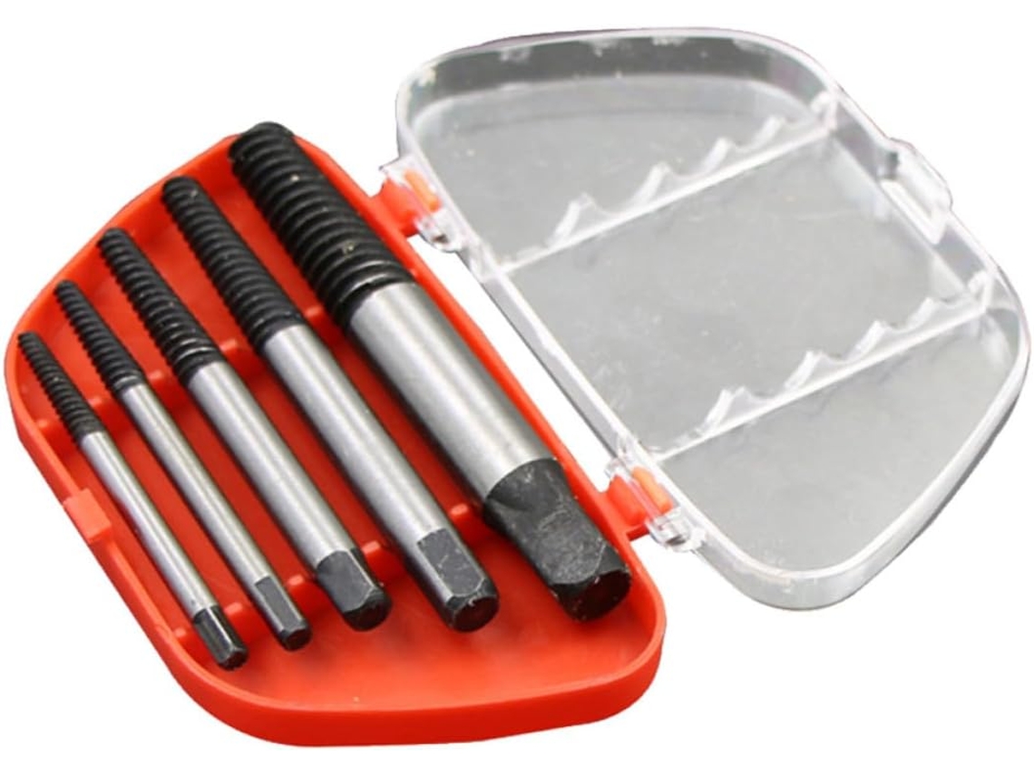 Extrator De Parafusos Doméstico Prático Yarnow, Conjunto 5 Peças Em Aço Liga