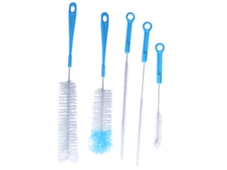 Conjunto de 5 Escovas de Limpeza para Garrafas com Cabo Longo e S/MARCA