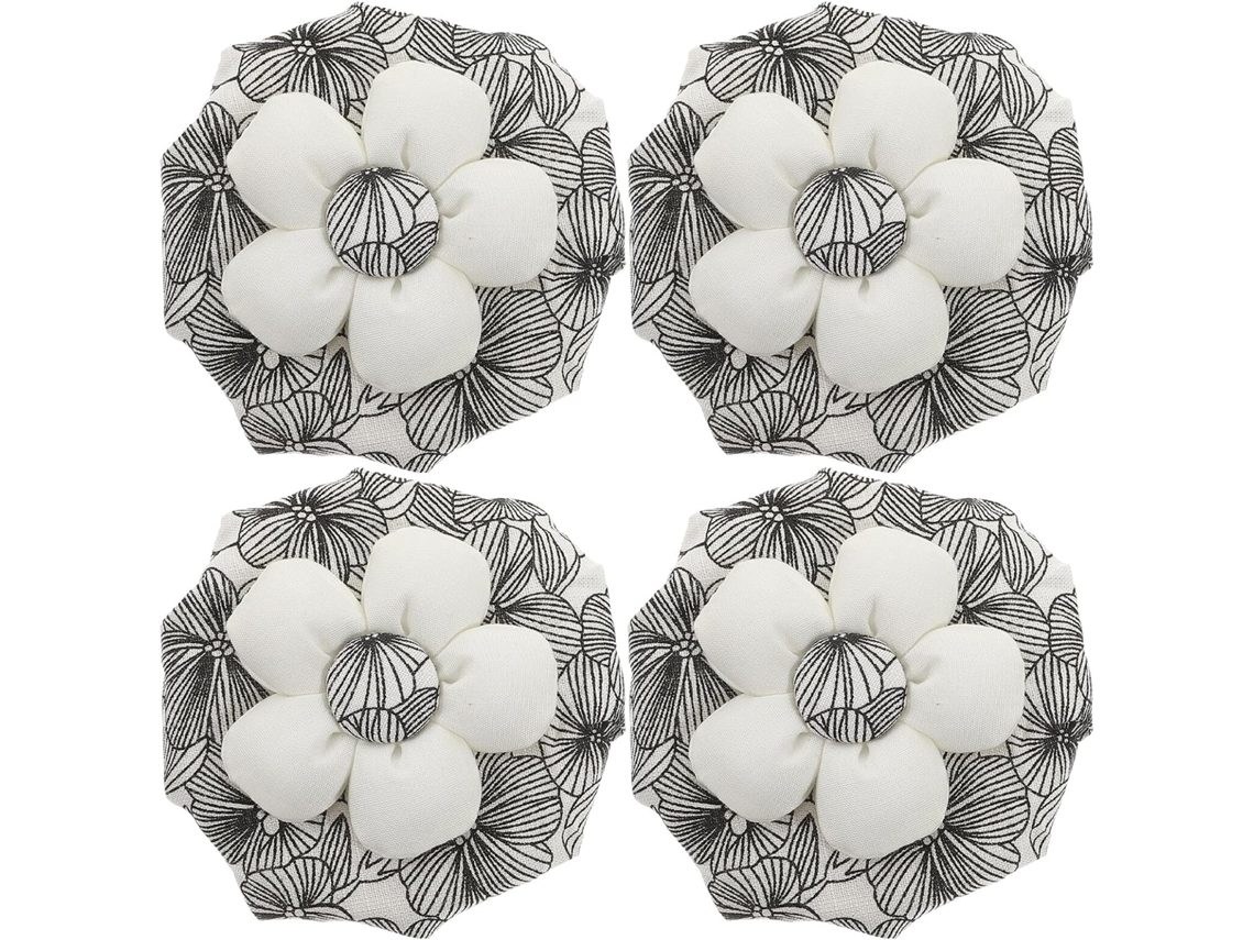 Nuobesty Conjunto De 4-protetores Maçaneta Segurança Em Formato Flor, Tecido De Algodão Macio Para Conforto No Inverno E