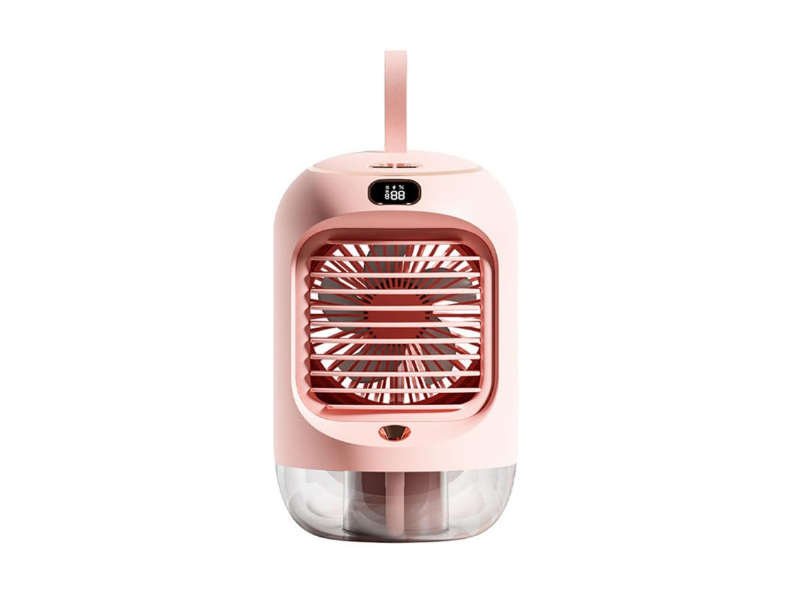 Ventilador de Mesa MDUG com função de névoa, velocidade ajustável, luz noturna