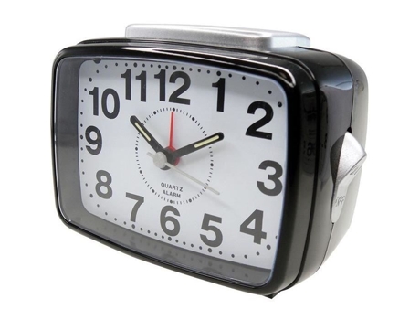 Despertador Silencioso De Quartzo Com Luz Bip Crescendo Branco Ou Preto Katime