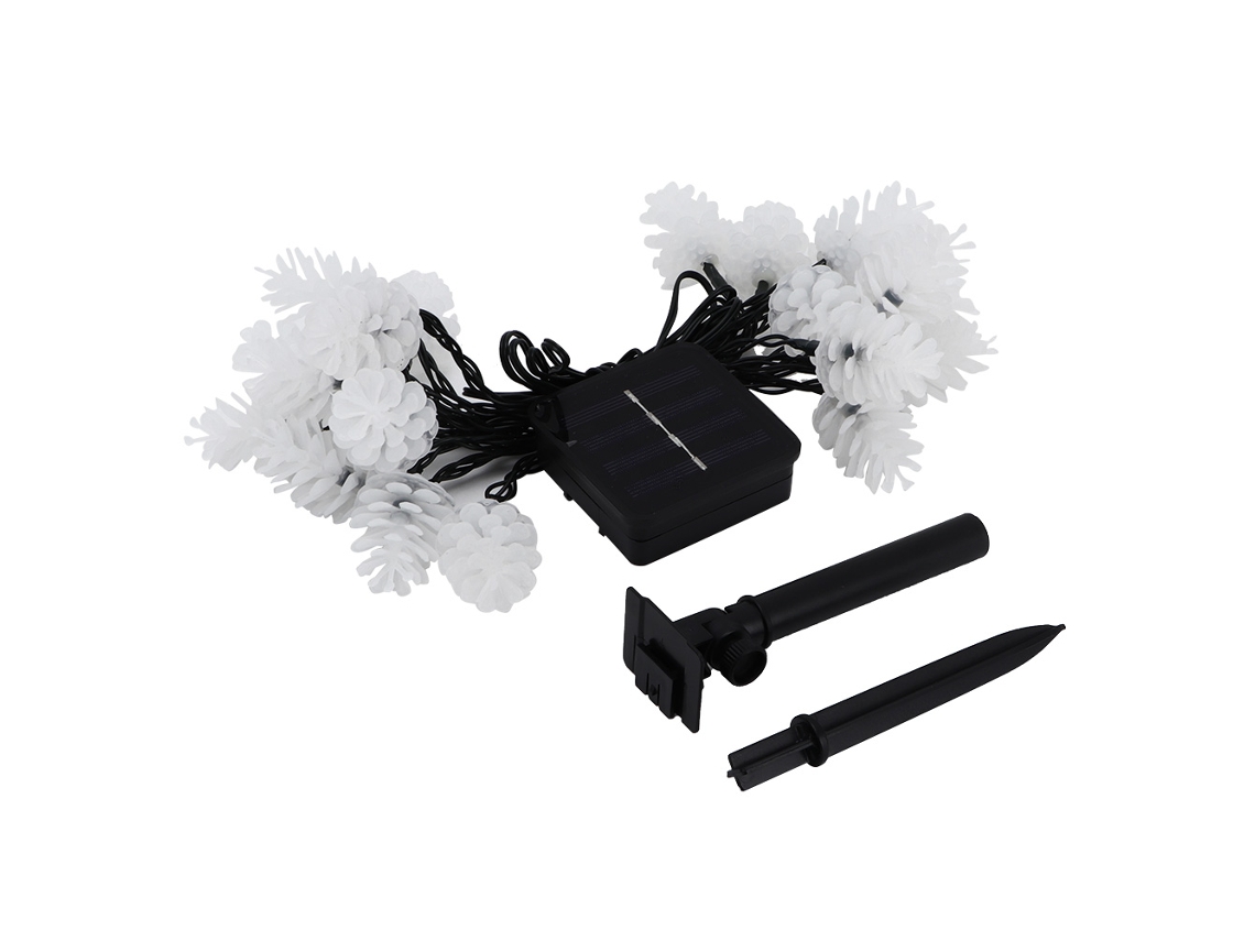 Laxiscreed Fitas De Luz Solar Led Para Jardim E Quintal, Estilo Pinecone, 4,8m, À Prova De Água