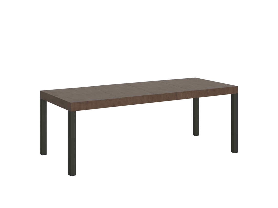Mesa Extensível 200/460x90 Cm Everyday Nogueira Pés Antracite Itamoby