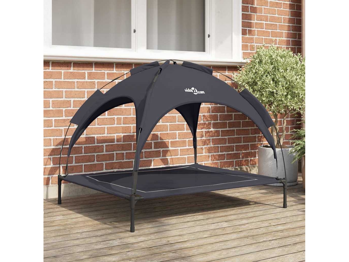 Vidaxl Cama Para Cachorro Manual Preto 104 X 86 X 84,5 Cm Aço