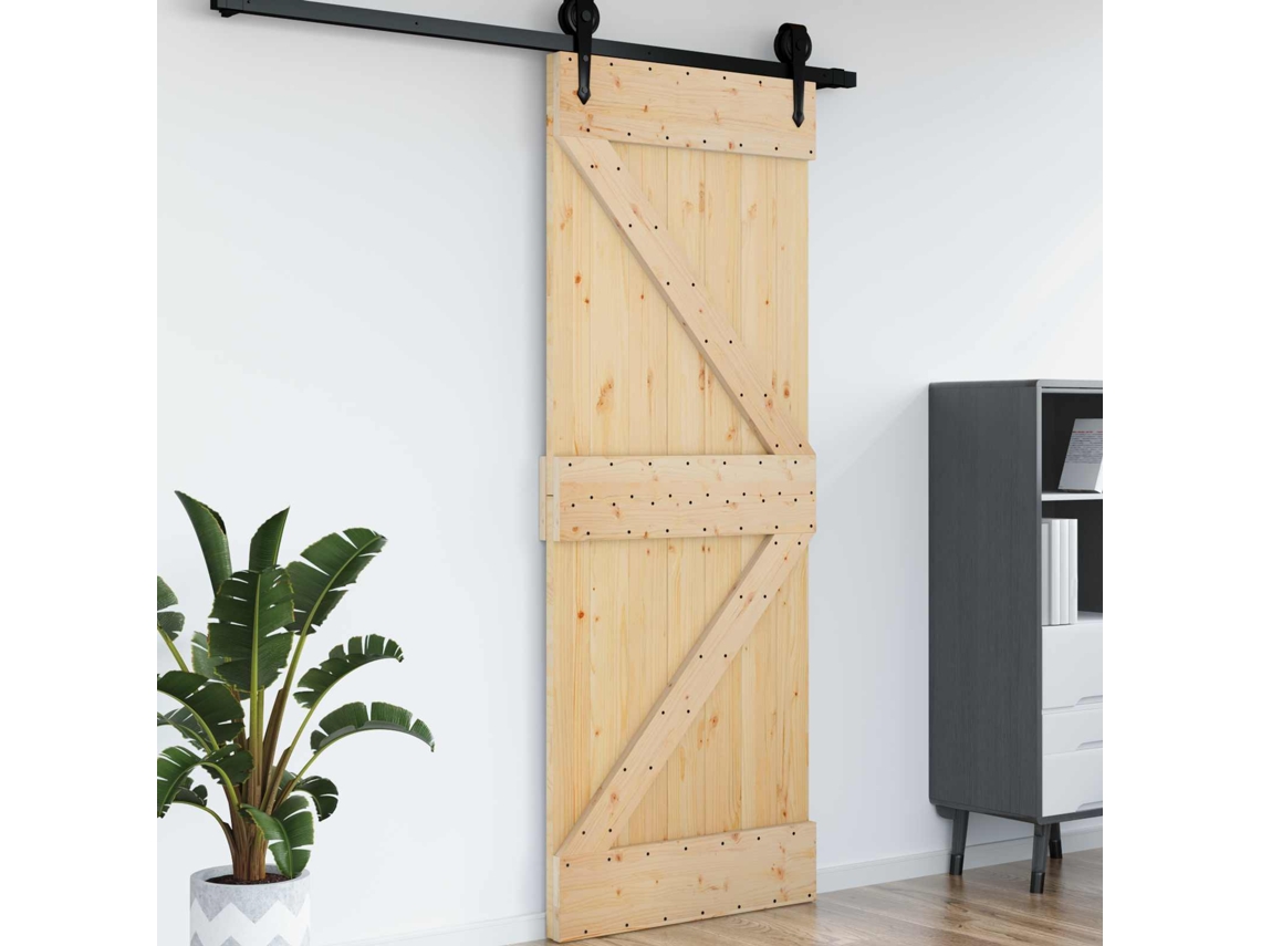 Vidaxl Porta Narvik 70 X 210 Cm Madeira De Pinus Sólida (não Tratada)