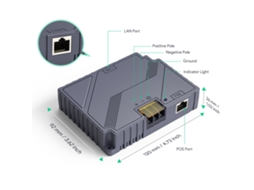 Laxiscreed Gige Poe Injector 150w 2-em-1 Para Potência E Rede Eficiente