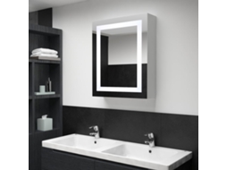 Vidaxl Armário Espelhado Para Casa De Banho Com Led 50x13x70 Cm