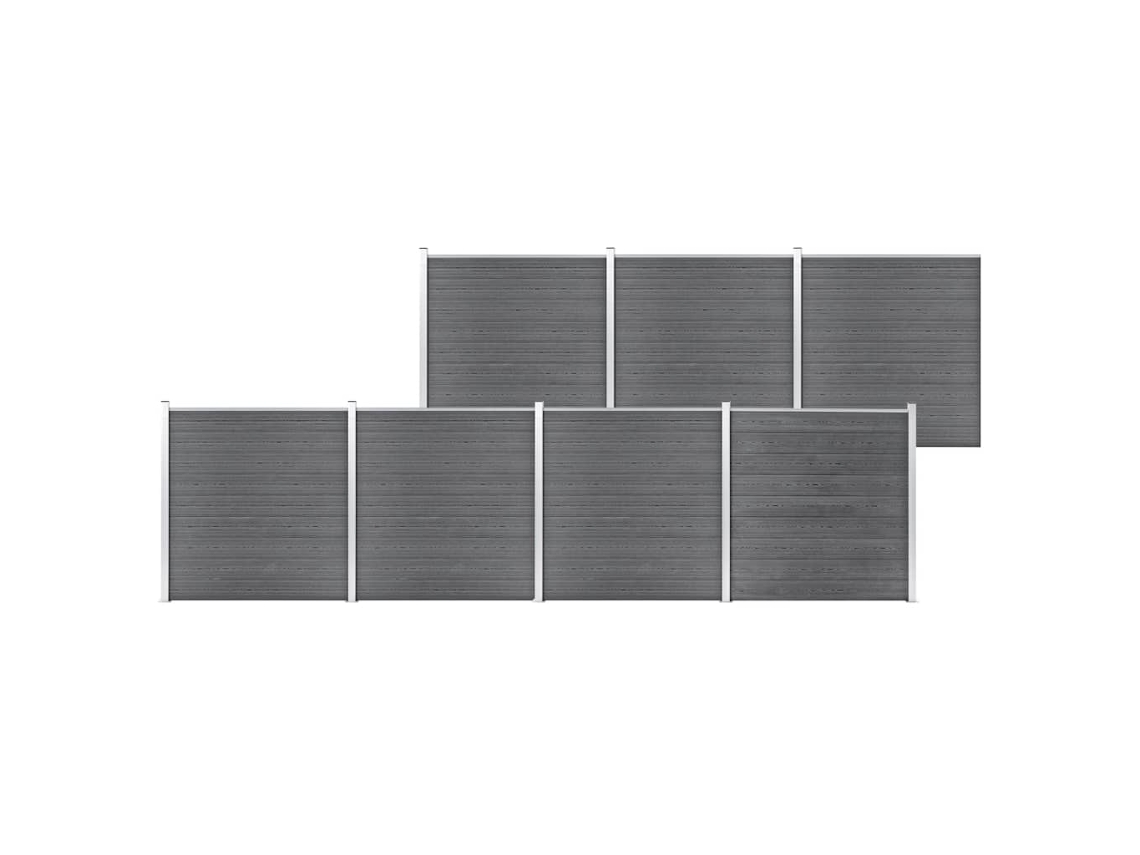 Fence Set, Fence Sets Vidaxl Cinzeto Wpc (n/a)
