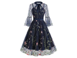 Roupas de Natal Vintage Malha Bordado Patchwork Vestido de Duas Peças Xl