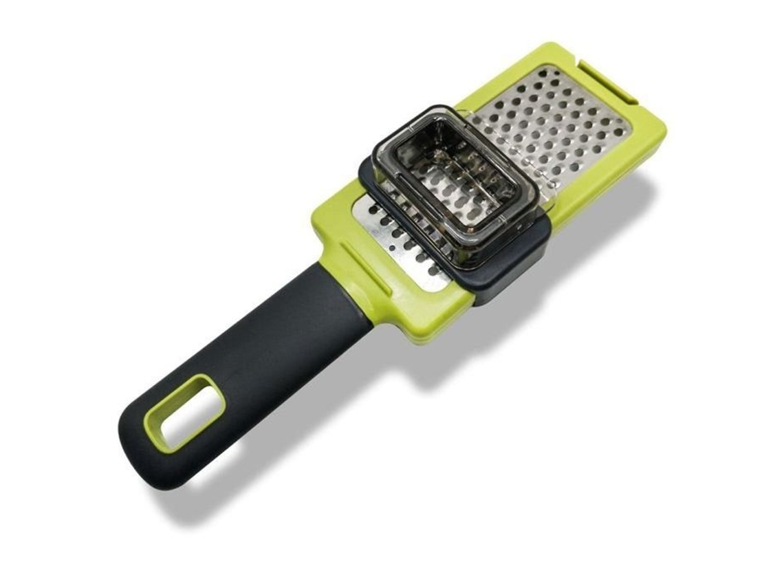 Ralador De Alho Manual Com Cabo Silicone, Tampa Transparente Removível E Ralador De Aço Inoxidável