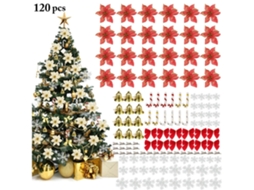 Decorações de Natal para Pendurar 120 Flores Brilhantes, Ergonômico, Uso Diário STELASPLEN