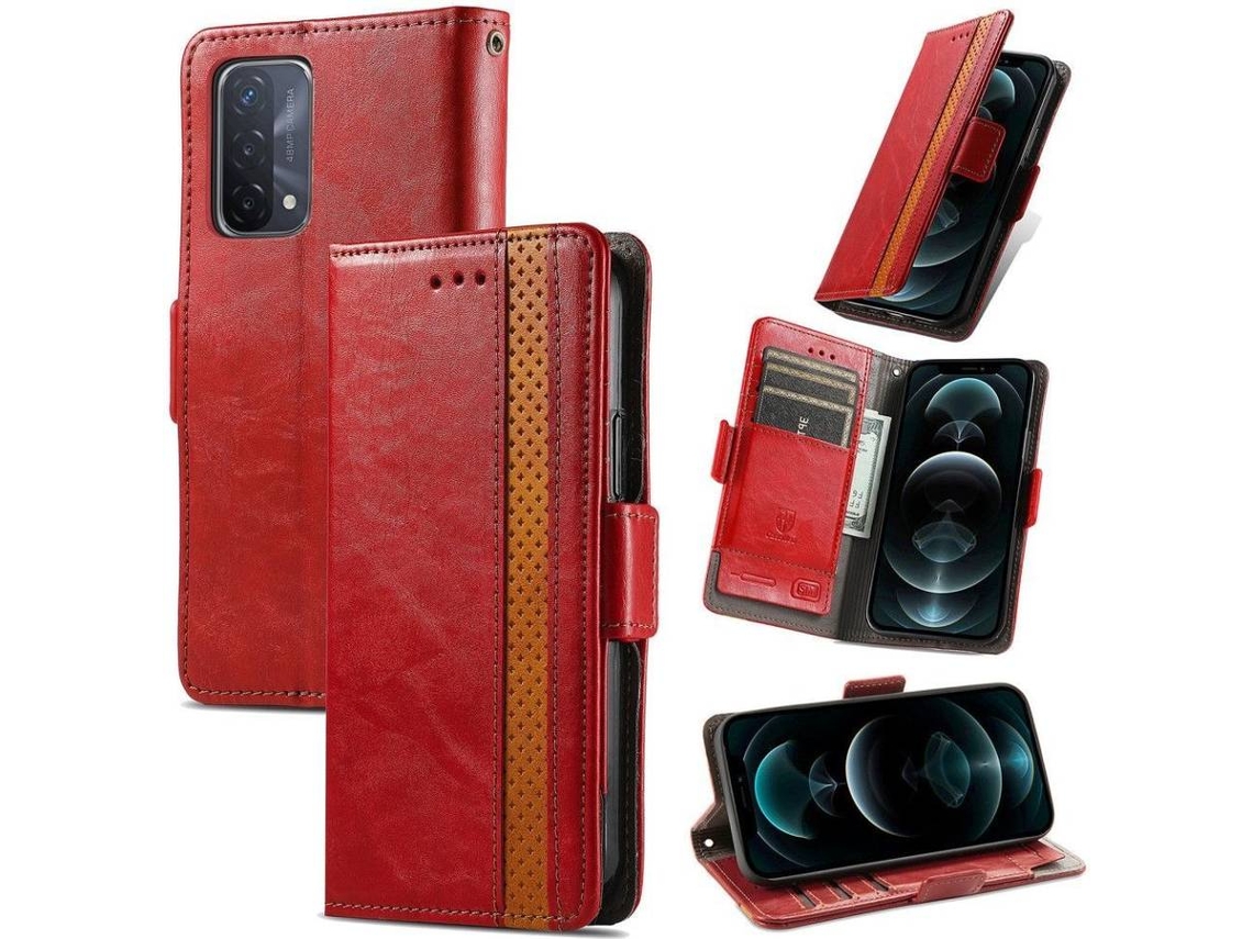 Capa Oppo A54 5G, A74 5G, A93 5G HFS HOUSE Business Style Vermelho