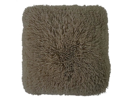 Coussin De Pelos Longos Extra-macio Taupe 60x60