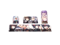Teclas De Teclado Ahegao Duráveis 4 Peças Pbt Esc Barra De Espaço Teclas De Teclado Para Teclado Mecânico Slowmoose