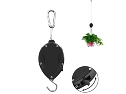 Polea Planta Retráctil Ajustable Gancho Colgar Flores
