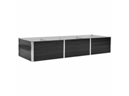 Vaso para plantas VIDAXL Antracite Aço (240x80x45cm)