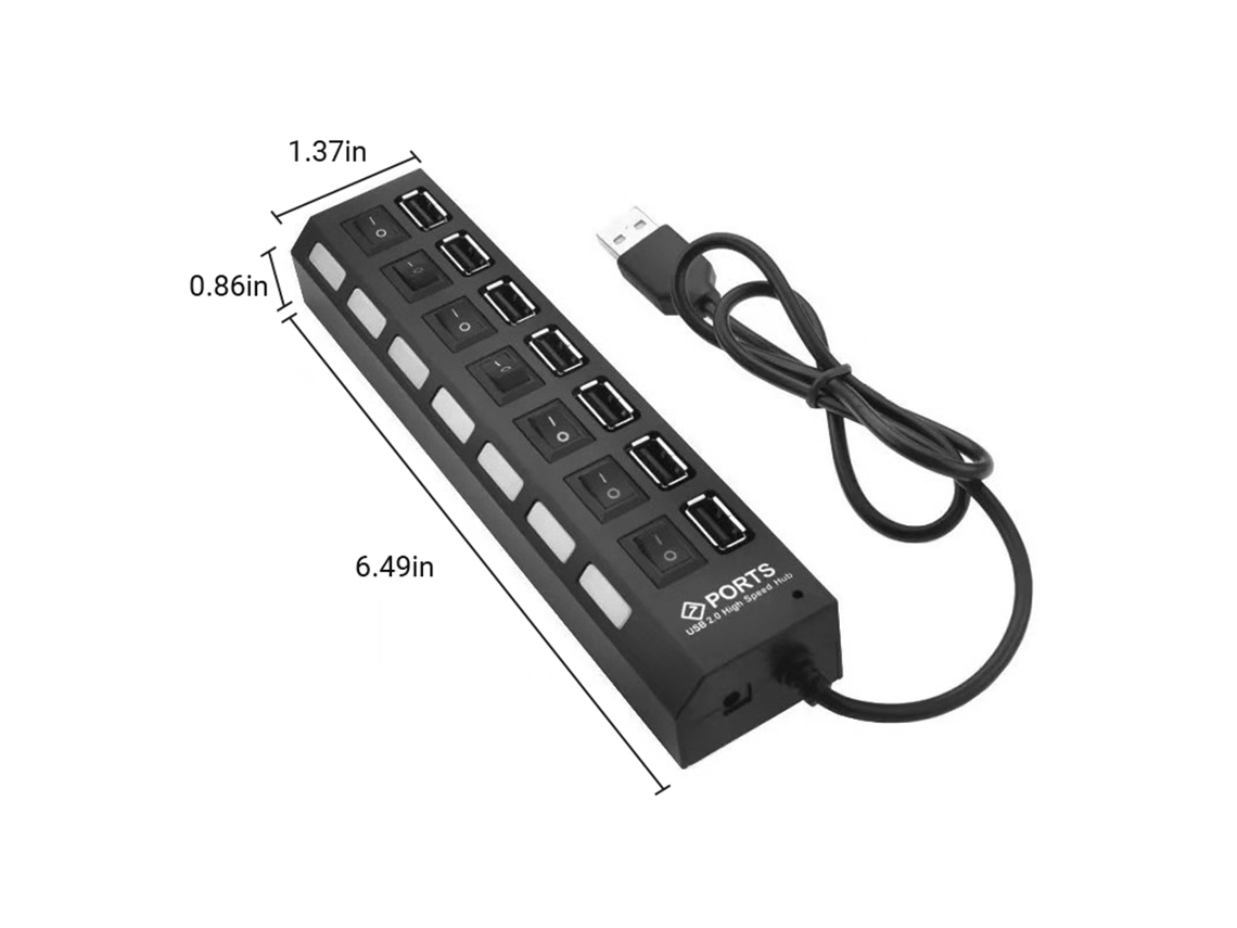 Hub Usb LAXISCREED 7 Portas com Interruptores