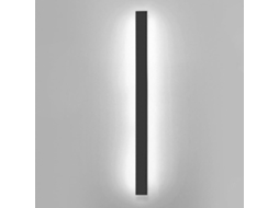 Applique Mural Preta, De Metal, À Prova D'água, Led, Moderna, Ultra-fina, Exterior