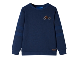 Sweatshirt Para Criança Azul-escuro Mesclado 104