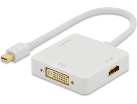 Adaptador HDMI EDNET (Mini DisplayPort - HDMI - DVI e DisplayPort - 20 cm - Branco)