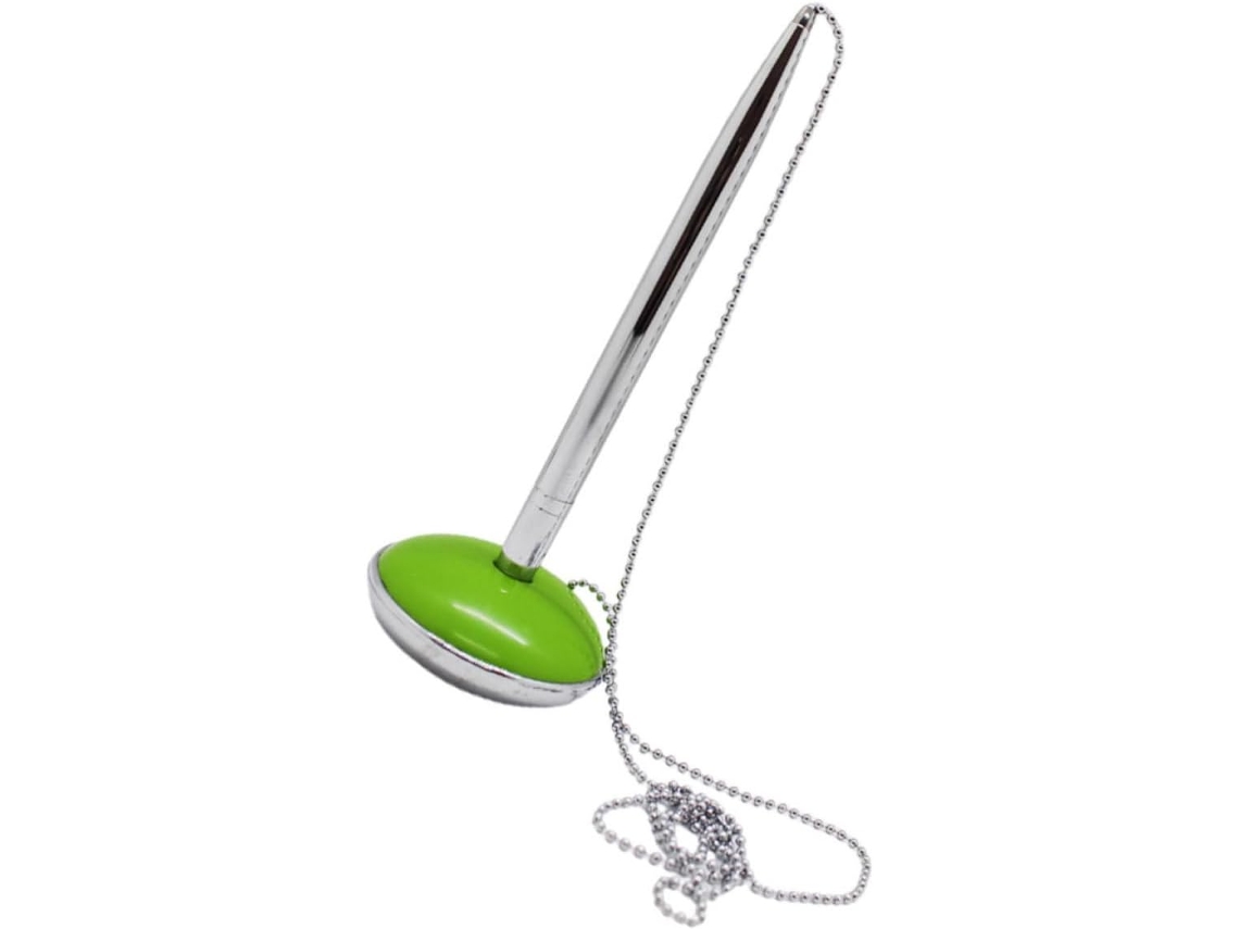Caneta Elegante Com Corrente Para Assinatura, Ideal Balcões De Bancos