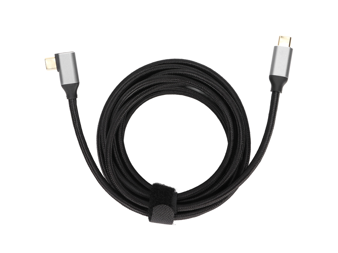 Cabo Usb C Pd De 100w Com Ângulo Retto 5a Para Xiaomi Celulares Tablets Cabo De Carregamento Rápido Nylon 3m