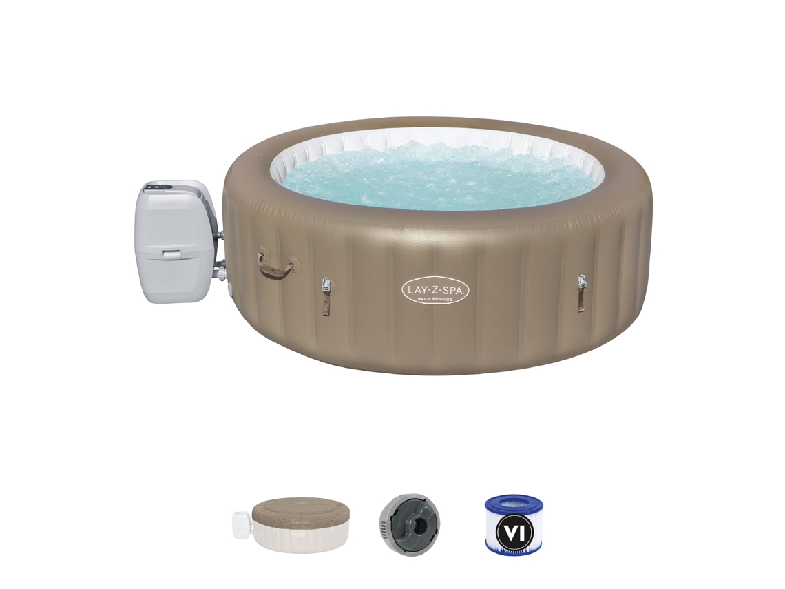 Spa Insuflável Bestway Lay-z-spa Palm Springs Airjet Ø196x71 Cm Para 4-6 Pessoas, Com Airjet E Cobertura