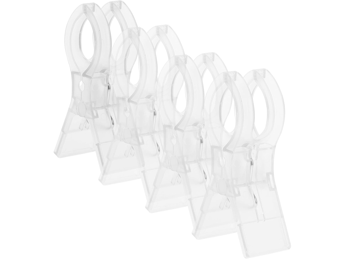 Cabides De Plástico À Prova Vento, Brancos, Conjunto De 4 Peças, Reutilizáveis, Com Ótima Fixação, Ideais Para Toalhas E
