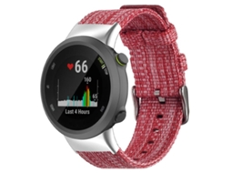 Bracelete para Garmin Forerunner 45 / 45s / Swim 2 Nylon e Lona Fivela de Aço Prate Vermelha XIAOMOYU