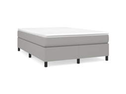 Estrutura de Cama com Molas Tecido Cinzento Claro MAISON EXCLUSIVE (140x200 cm)