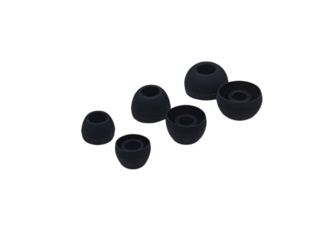 Ponta para Fones de Ouvido em Silicone de 4 5-6 Mm 15 Pares Branco