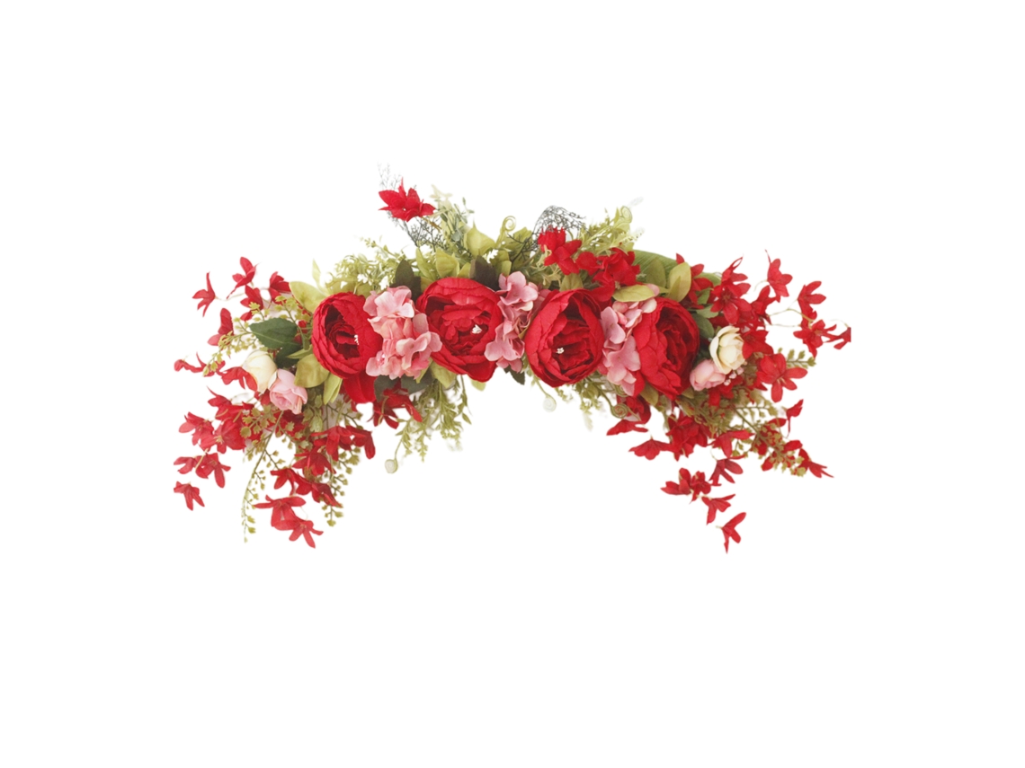 Guirlanda de Primavera com Flores e Peónias LAXISCREED
