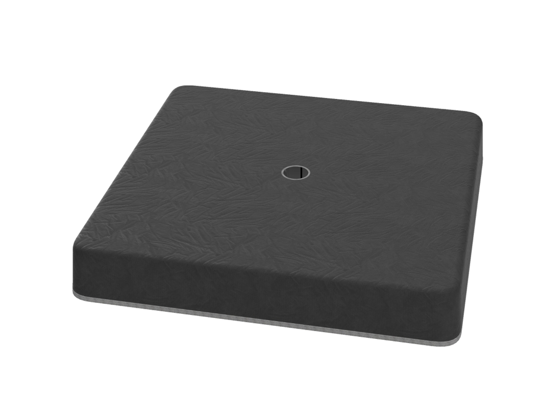 Peso de Base para Guarda Sol BTFORUS impermeável com enchimento com Areia plástico 89x89x10,5cm preto